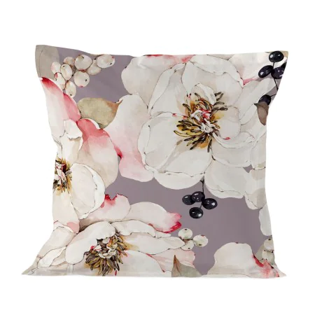 Pillowcase HappyFriday White Peonies Multicolour 60 x 60 cm by HappyFriday, Sheets and pillowcases - Ref: D1613784, Price: 14...