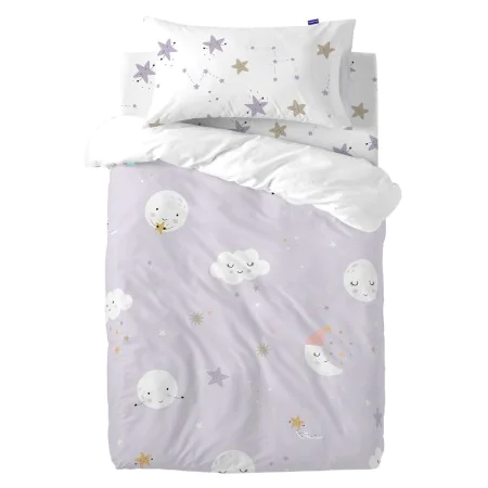 Duvet cover set HappyFriday Moshi Moshi Moons Multicolour Baby Crib 2 Pieces by HappyFriday, Quilts and quilt covers - Ref: D...