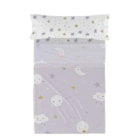 Jeu de draps HappyFriday Moshi Moshi Moons Multicouleur Lit 1 persone 2 Pièces de HappyFriday, Draps et taies d'oreiller - Ré...