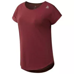 T-shirt à manches courtes femme Reebok Work Mesh Rouge foncé de Reebok, Femme - Réf : S6464790, Prix : 20,88 €, Remise : %