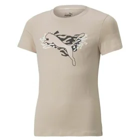 Camisola de Manga Curta Infantil Puma Bege de Puma, Menina - Ref: S6465024, Preço: 19,38 €, Desconto: %