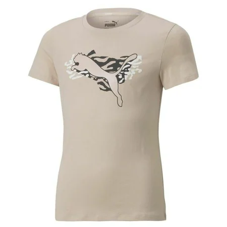 Camisola de Manga Curta Infantil Puma Bege de Puma, Menina - Ref: S6465024, Preço: 19,38 €, Desconto: %