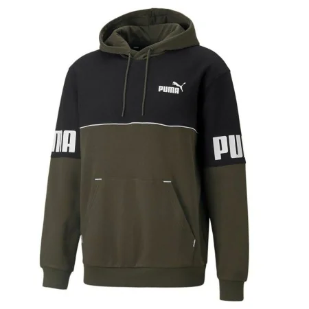 Men’s Hoodie Puma Power Colorblock Green Black by Puma, Men - Ref: S6465071, Price: 37,76 €, Discount: %