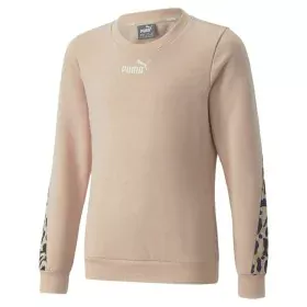 Hoodless Sweatshirt for Girls Puma Alpha Crew Neck Beige Leopard Pink by Puma, Girls - Ref: S6465118, Price: 31,64 €, Discoun...