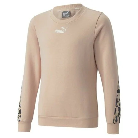 Hoodless Sweatshirt for Girls Puma Alpha Crew Neck Beige Leopard Pink by Puma, Girls - Ref: S6465118, Price: 31,64 €, Discoun...