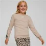 Hoodless Sweatshirt for Girls Puma Alpha Crew Neck Beige Leopard Pink by Puma, Girls - Ref: S6465118, Price: 31,64 €, Discoun...