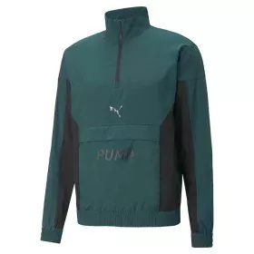 Men’s Sweatshirt without Hood Puma Fit Woven Training Green by Puma, Men - Ref: S6466001, Price: 57,43 €, Discount: %