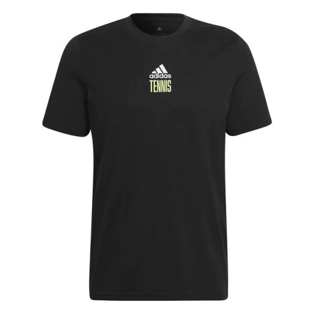 Men’s Short Sleeve T-Shirt Adidas Aeroready Paris Graphic Tennis Black by Adidas, Men - Ref: S6468239, Price: 23,38 €, Discou...