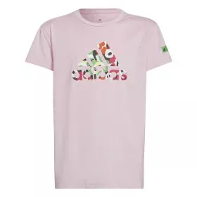 Camisola de Manga Curta Infantil Adidas x Marimekko Cor de Rosa de Adidas, Menina - Ref: S6468264, Preço: 22,76 €, Desconto: %