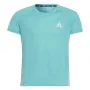 Child's Short Sleeve T-Shirt Adidas Aeroready Three Stripes Aquamarine by Adidas, Girls - Ref: S6468271, Price: 24,60 €, Disc...