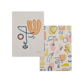 Kitchen Cloth HappyFriday Aware Anatomy Multicolour 70 x 50 cm (2 Units) by HappyFriday, Dish Cloth & Towels - Ref: D1613945,...