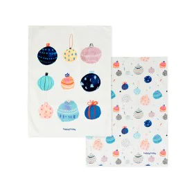 Kitchen Cloth HappyFriday Xmas Balls Multicolour 70 x 50 cm (2 Units) by HappyFriday, Dish Cloth & Towels - Ref: D1613946, Pr...