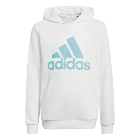 Polar com Capuz Criança Adidas Azul Branco de Adidas, Menino - Ref: S6469119, Preço: 39,06 €, Desconto: %