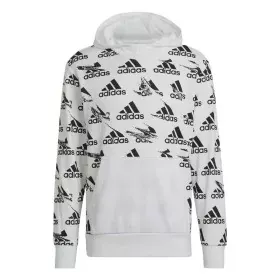 Felpa con Cappuccio Uomo Adidas Essentials Brandlove Bianco di Adidas, Uomo - Rif: S6469121, Prezzo: 47,34 €, Sconto: %