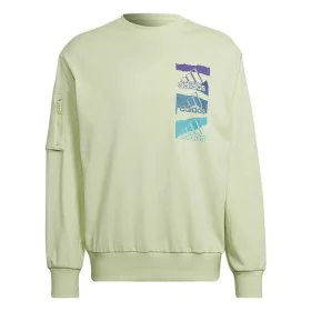 Sweat sans capuche homme Adidas Essentials Brandlove Vert de Adidas, Homme - Réf : S6469122, Prix : 45,12 €, Remise : %