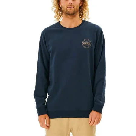 Sudadera sin Capucha Hombre Rip Curl Re Entry Crew Azul marino de Rip Curl, Hombre - Ref: S6469135, Precio: 45,12 €, Descuent...