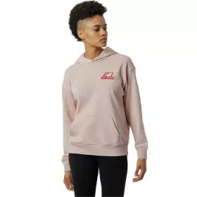 Sudadera con Capucha Mujer New Balance Essentials Candy Rosa de New Balance, Mujer - Ref: S6469144, Precio: 49,21 €, Descuent...