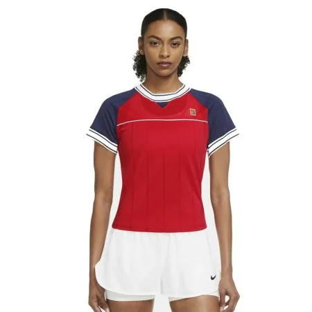 Women’s Short Sleeve T-Shirt Nike Tennis Blue Red by Nike, Women's Balls - Ref: S6469953, Price: 59,13 €, Discount: %