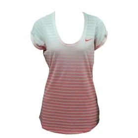 Maglia a Maniche Corte Donna Nike SS Dip Dye Burnout Rosso Bianco di Nike, Donna - Rif: S6470046, Prezzo: 25,71 €, Sconto: %