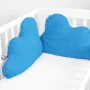 Protection du berceau HappyFriday Basic Kids Cloud Turquoise 60 x 40 cm de HappyFriday, Accessoires pour les lits - Réf : D16...