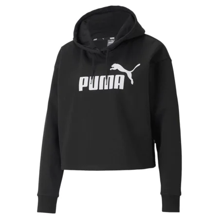 Felpa con Cappuccio Donna Puma Essentials Cropped Logo Nero di Puma, Donna - Rif: S6472003, Prezzo: 44,17 €, Sconto: %