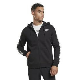 Men's Sports Jacket Reebok Identity Tape FZ Black by Reebok, Warm clothing - Ref: S6483603, Price: 46,50 €, Discount: %