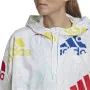 Casaco de Desporto para Mulher Adidas Essentials Multi-Colored Logo Branco de Adidas, Roupa de abrigo - Ref: S6483688, Preço:...