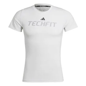 Camisola de Manga Curta Homem Adidas techfit Graphic Branco de Adidas, Homem - Ref: S6483850, Preço: 30,76 €, Desconto: %