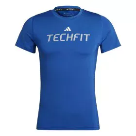 Camiseta de Manga Corta Hombre Adidas techfit Graphic Azul de Adidas, Hombre - Ref: S6483851, Precio: 29,22 €, Descuento: %