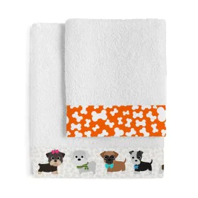 Towel set HappyFriday Mr Fox Dogs Multicolour 2 Pieces by HappyFriday, Towels - Ref: D1614170, Price: 30,18 €, Discount: %