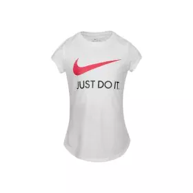 Camiseta de Manga Corta Infantil Nike Swoosh JDI Blanco de Nike, Niña - Ref: S6483918, Precio: 16,29 €, Descuento: %