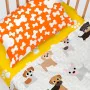 Conjunto de Lençóis HappyFriday Mr Fox Dogs Multicolor Berço de Bebé 2 Peças de HappyFriday, Roupa de cama para berços - Ref:...