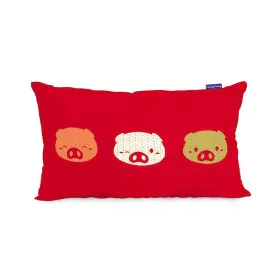 Fodera per cuscino HappyFriday Mr Fox Piggys Multicolore 50 x 30 cm di HappyFriday, Copricuscini e federe - Rif: D1614185, Pr...