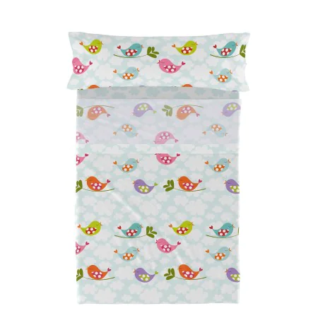 Juego de Sábanas HappyFriday Mr Fox Little Birds Multicolor Cama de 105 2 Piezas de HappyFriday, Sábanas y fundas de almohada...