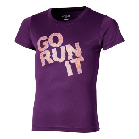 T shirt à manches courtes Enfant Asics Graphic Go Run It Pourpre de Asics, Garçon - Réf : S6485018, Prix : 18,43 €, Remise : %