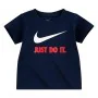 Maglia a Maniche Corte per Bambini Nike Swoosh Blu Marino di Nike, Bambino - Rif: S6485037, Prezzo: 15,28 €, Sconto: %