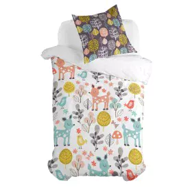 Juego de funda nórdica HappyFriday Moshi Moshi Woodland Multicolor Cama de 80 2 Piezas de HappyFriday, Edredones y fundas par...