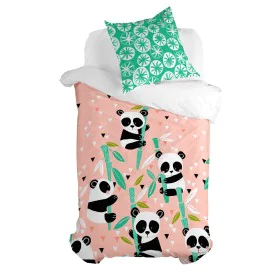 Duvet cover set HappyFriday Moshi Moshi Panda Garden Pink Single 2 Pieces by HappyFriday, Quilts and quilt covers - Ref: D161...