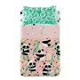 Jeu de draps HappyFriday Moshi Moshi Panda garden Rose Lit de bébé 2 Pièces de HappyFriday, Draps et taies d'oreiller - Réf :...