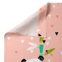 Jeu de draps HappyFriday Moshi Moshi Panda garden Rose Lit de bébé 2 Pièces de HappyFriday, Draps et taies d'oreiller - Réf :...