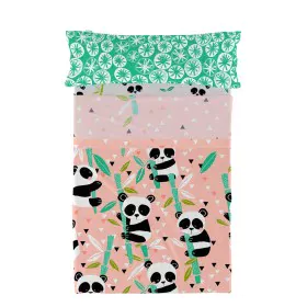 Bedding set HappyFriday Moshi Moshi Panda garden Pink Single 2 Pieces by HappyFriday, Sheets and pillowcases - Ref: D1614230,...