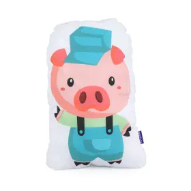 Cushion HappyFriday Mr Fox Multicolour Pig 40 x 30 cm by HappyFriday, Back & Body Pillows - Ref: D1614250, Price: 12,91 €, Di...