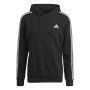 Polar com Capuz Homem Adidas Essentials 3 Stripes Preto de Adidas, Homem - Ref: S6486529, Preço: 52,08 €, Desconto: %