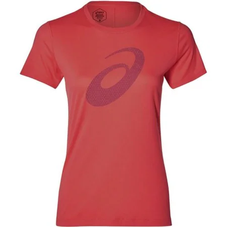 Camisola de Manga Curta Mulher Asics SS Graphic Vermelho de Asics, Mulher - Ref: S6486706, Preço: 18,16 €, Desconto: %