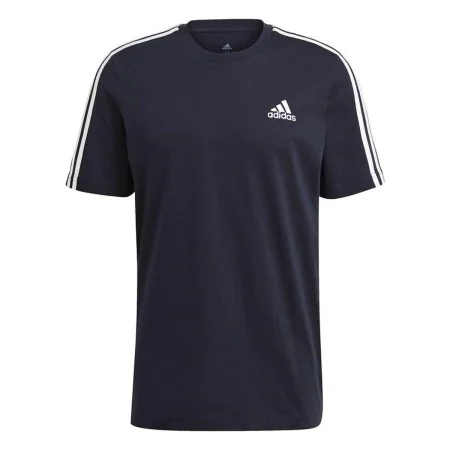 Camisola de Manga Curta Homem Essentials 3 bandas Adidas Legend Ink Azul Azul escuro de Adidas, Homem - Ref: S6486719, Preço:...