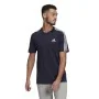 Camisola de Manga Curta Homem Essentials 3 bandas Adidas Legend Ink Azul Azul escuro de Adidas, Homem - Ref: S6486719, Preço:...