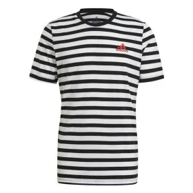 Maglia a Maniche Corte Uomo Essentials Stripey Adidas Embroidered Logo Nero di Adidas, Uomo - Rif: S6486722, Prezzo: 26,37 €,...