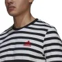 T-shirt à manches courtes homme Essentials Stripey Adidas Embroidered Logo Noir de Adidas, Homme - Réf : S6486722, Prix : 26,...