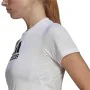 Camisola de Manga Curta Mulher Adidas Primeblue D2M Logo Sport Branco de Adidas, Mulher - Ref: S6486730, Preço: 20,88 €, Desc...