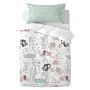 Duvet cover set HappyFriday Moshi Moshi Best Buddies Multicolour Baby Crib 2 Pieces by HappyFriday, Quilts and quilt covers -...